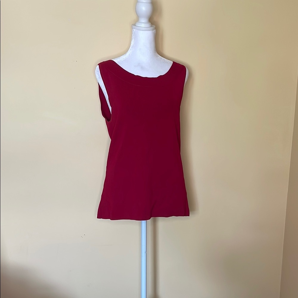 Valerie Stevens Red Tank Top Classic Knit